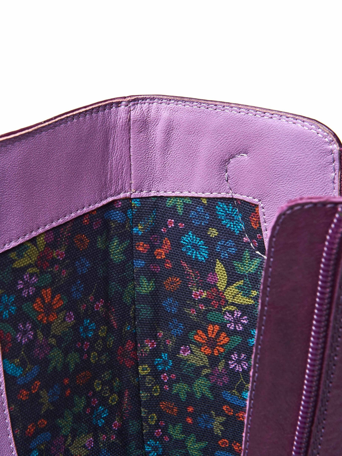 Purple classic leather long boots - MISTLETOE PLUM
