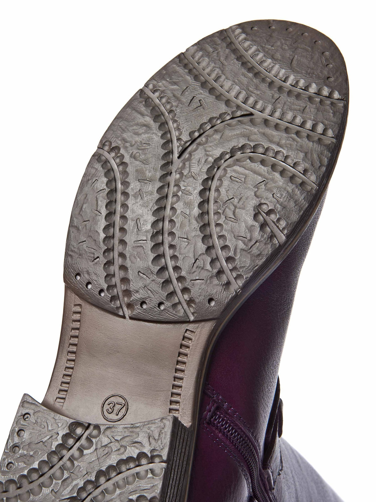 Purple classic leather long boots - MISTLETOE PLUM