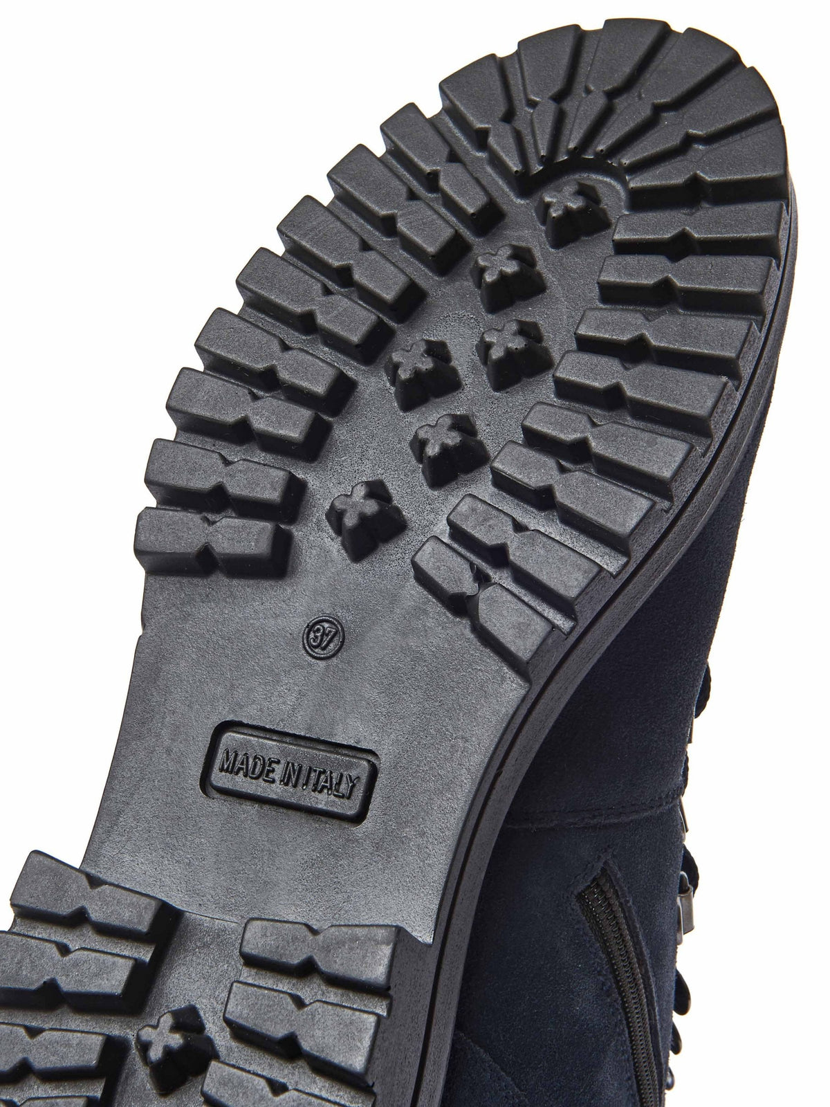 Black faux fur lined walking boot - GABBY BLACK LEATHER