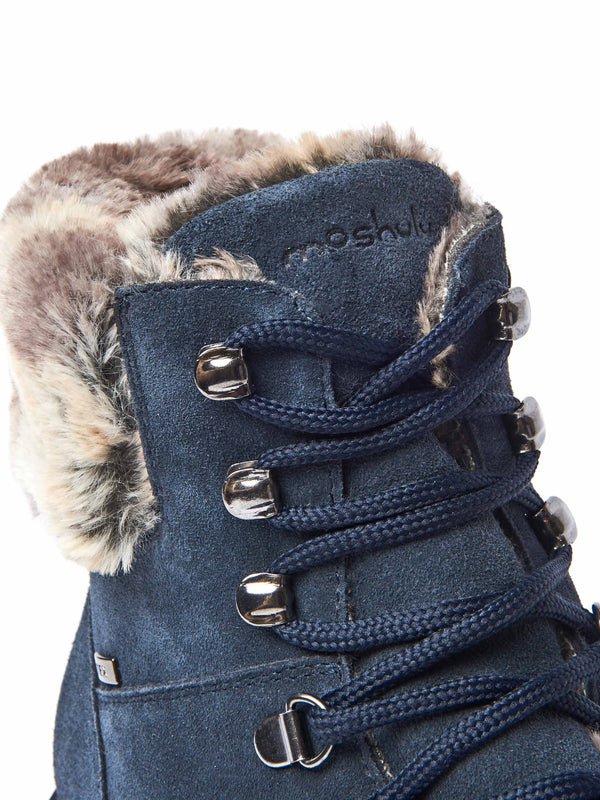 Red faux fur lined walking boot - GABBY ZINFANDEL RED SUEDE