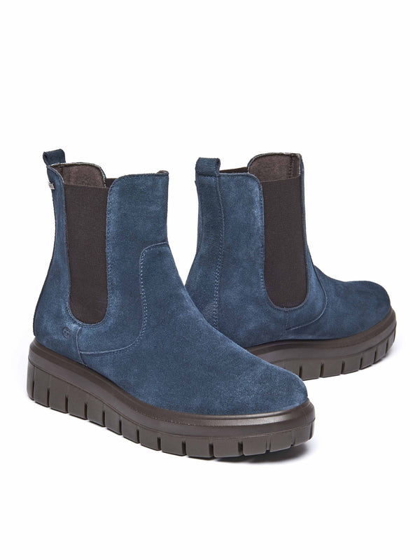 Blue sporty Chelsea boot - ADLINGTON INDIGO SUEDE