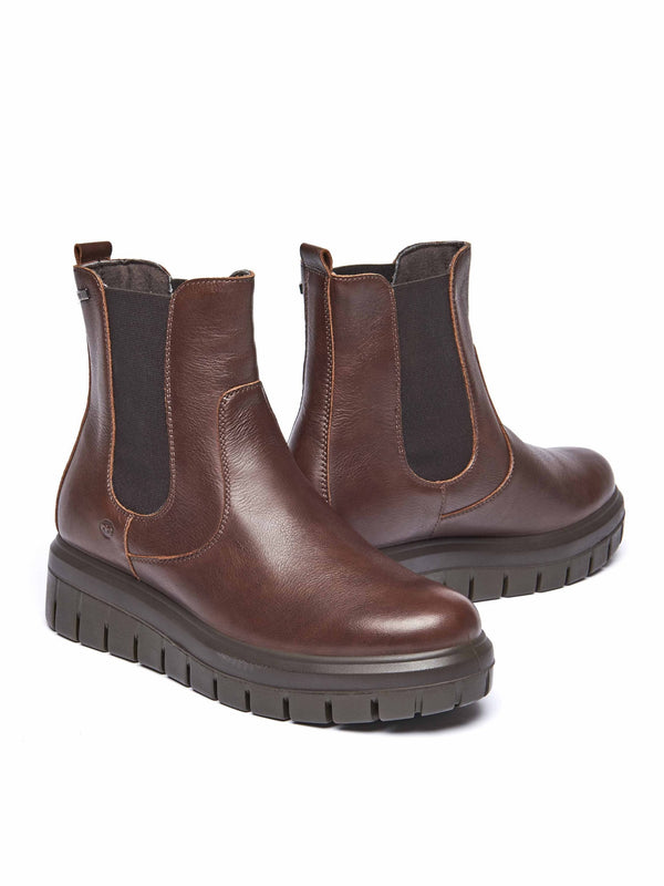 Brown sporty Chelsea boot - ADLINGTON CHOCOLATE LEATHER