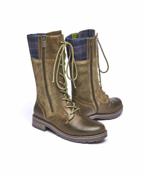 HELGA OLIVE GREEN WAXY