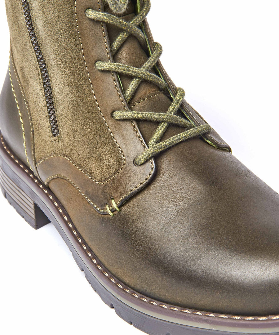 HELGA OLIVE GREEN WAXY
