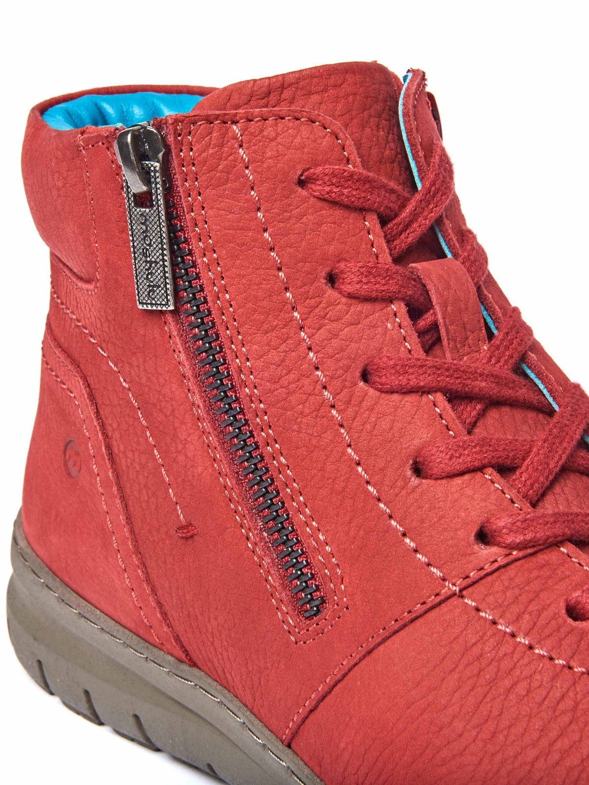 Red adjustable ankle boot - SONJA 2 RED NUBUCK