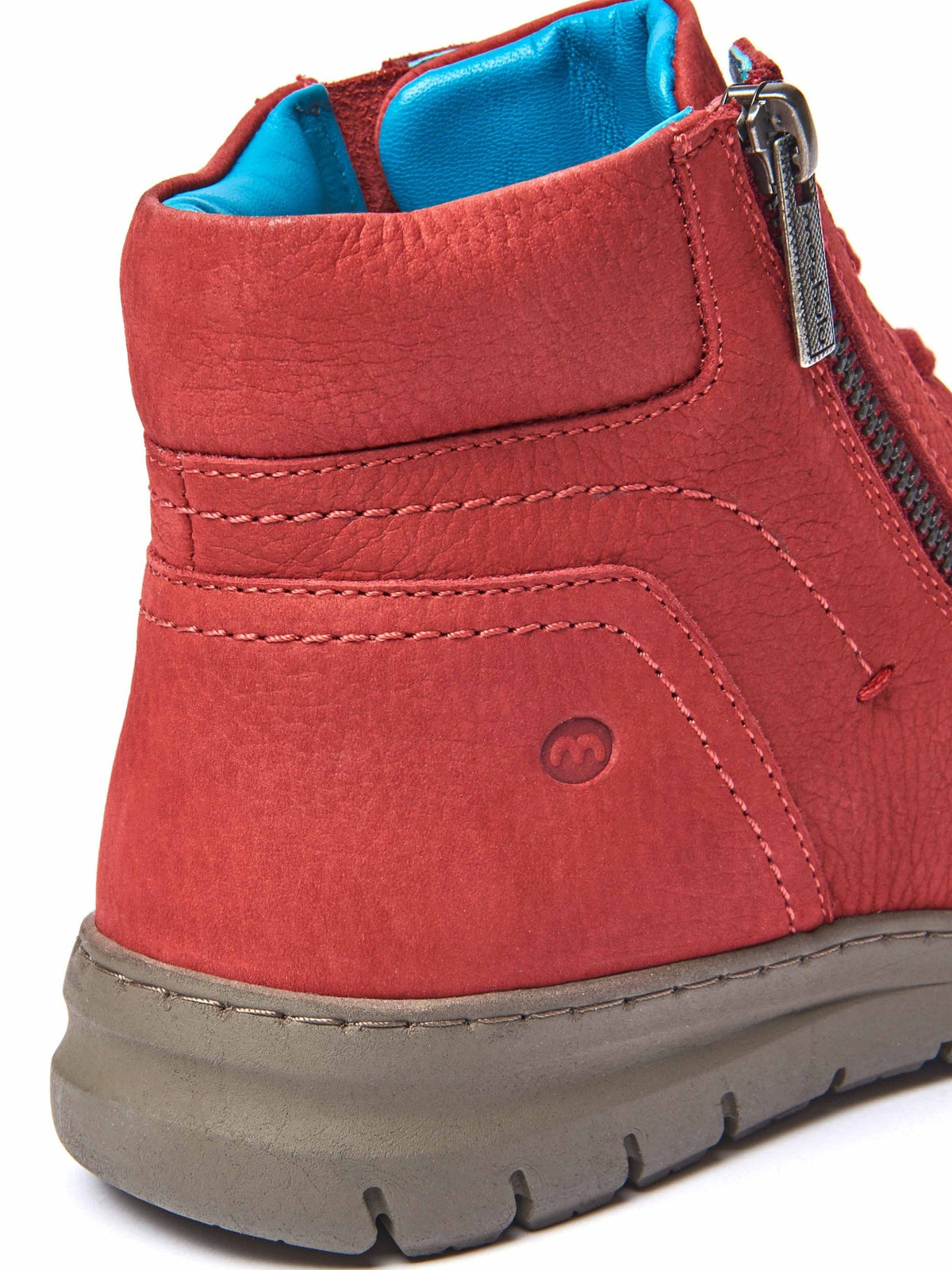Red adjustable ankle boot - SONJA 2 RED NUBUCK