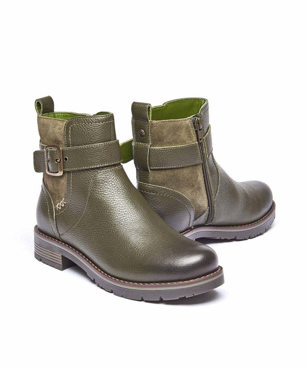 RIA OLIVE GREEN LEATHER