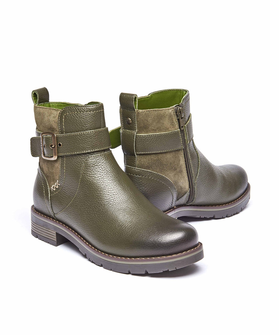 RIA OLIVE GREEN LEATHER