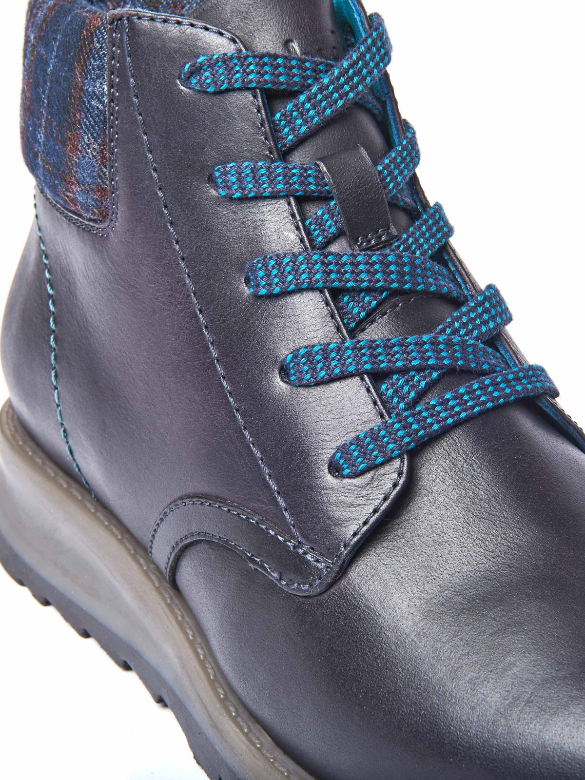 Green lace up dual-fit ankle boot - LYDD PINE GREEN WAXY