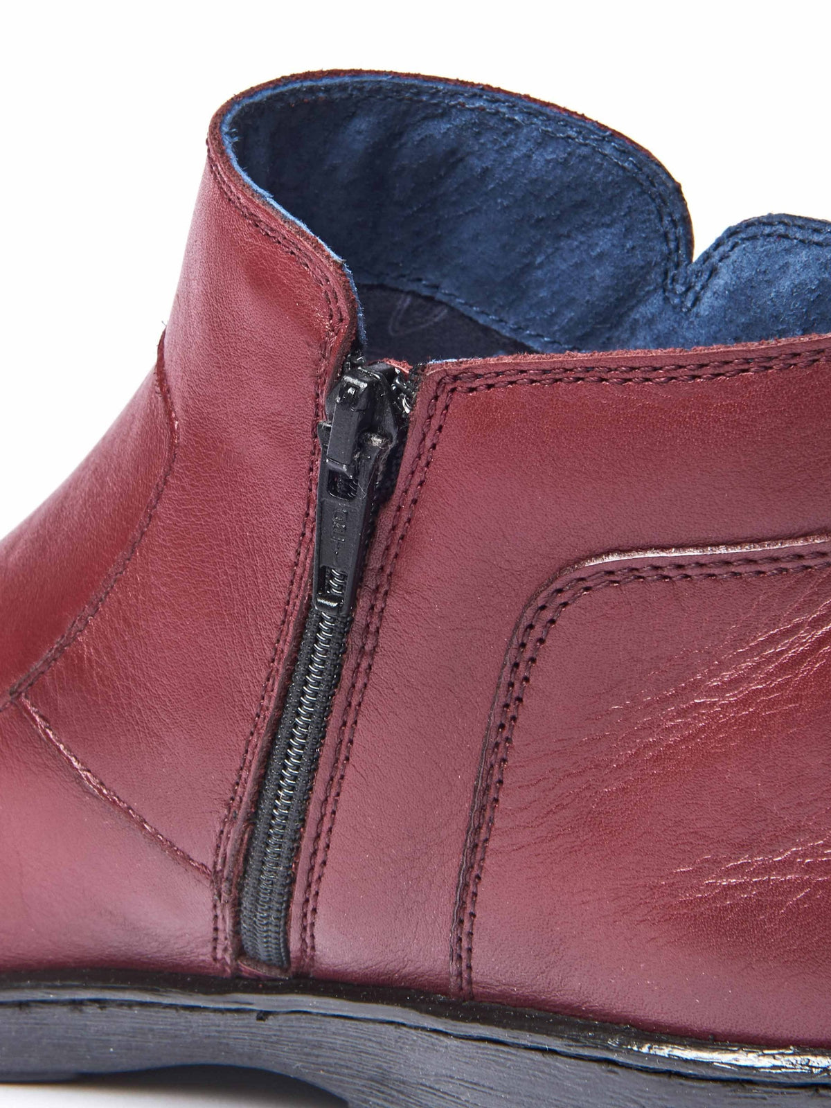 Red leather lightweight ankle boots - FRUIT DROP 2 CABERNET
