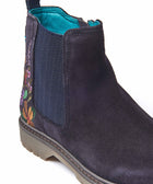 SKERRY 2 FLORAL INDIGO SUEDE