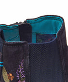 SKERRY 2 FLORAL INDIGO SUEDE