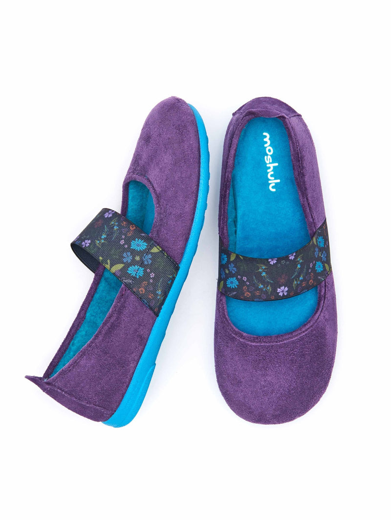 Purple wide toed ballerina slipper - RISTRETTO PLUM