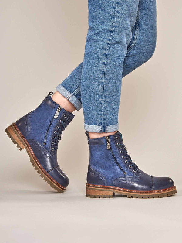BARDSEY 2 NAUTICAL BLUE LEATHER