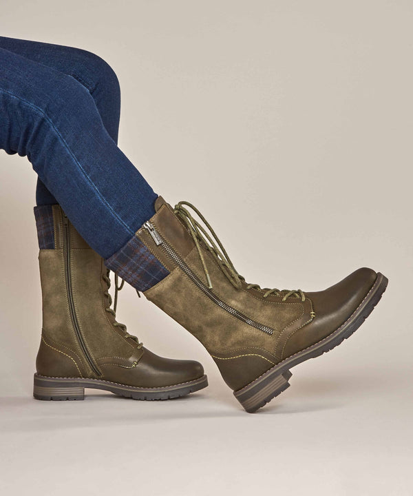 HELGA OLIVE GREEN WAXY