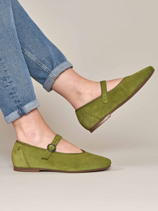 MAWGAN LICHEN GREEN SUEDE