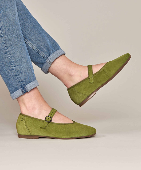MAWGAN LICHEN GREEN SUEDE