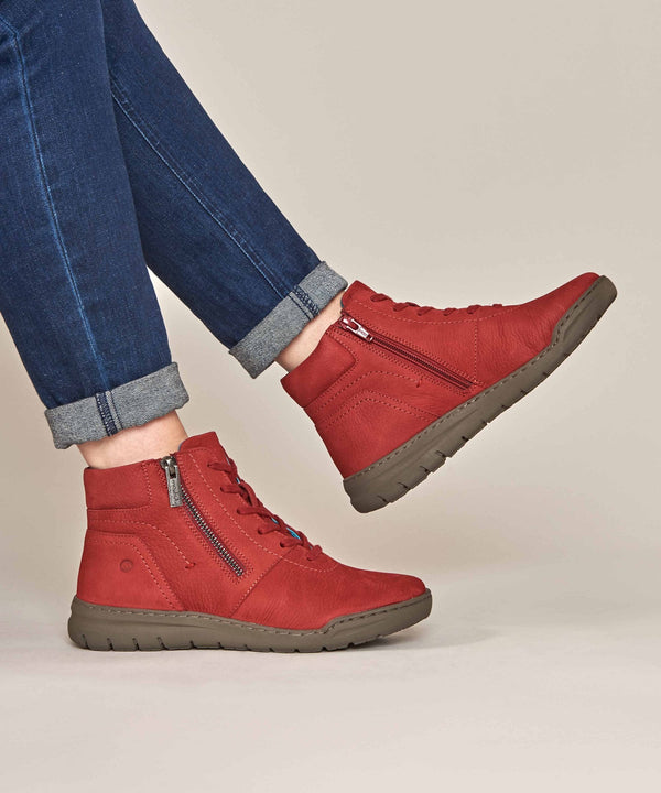 SONJA 2 RED NUBUCK