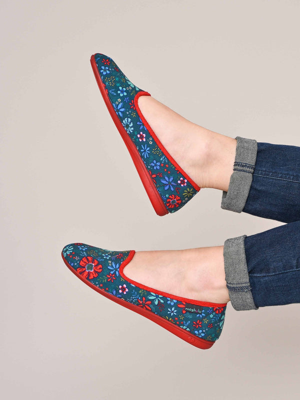 TEE-HEE PINE GREEN FLORAL