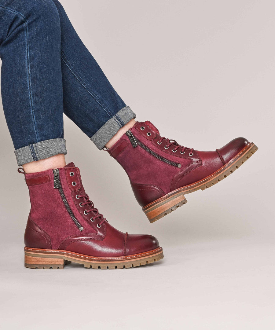 BARDSEY 2 ZINFANDEL RED LEATHER