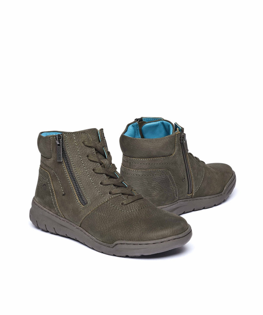 SONJA 2 OLIVE GREEN NUBUCK