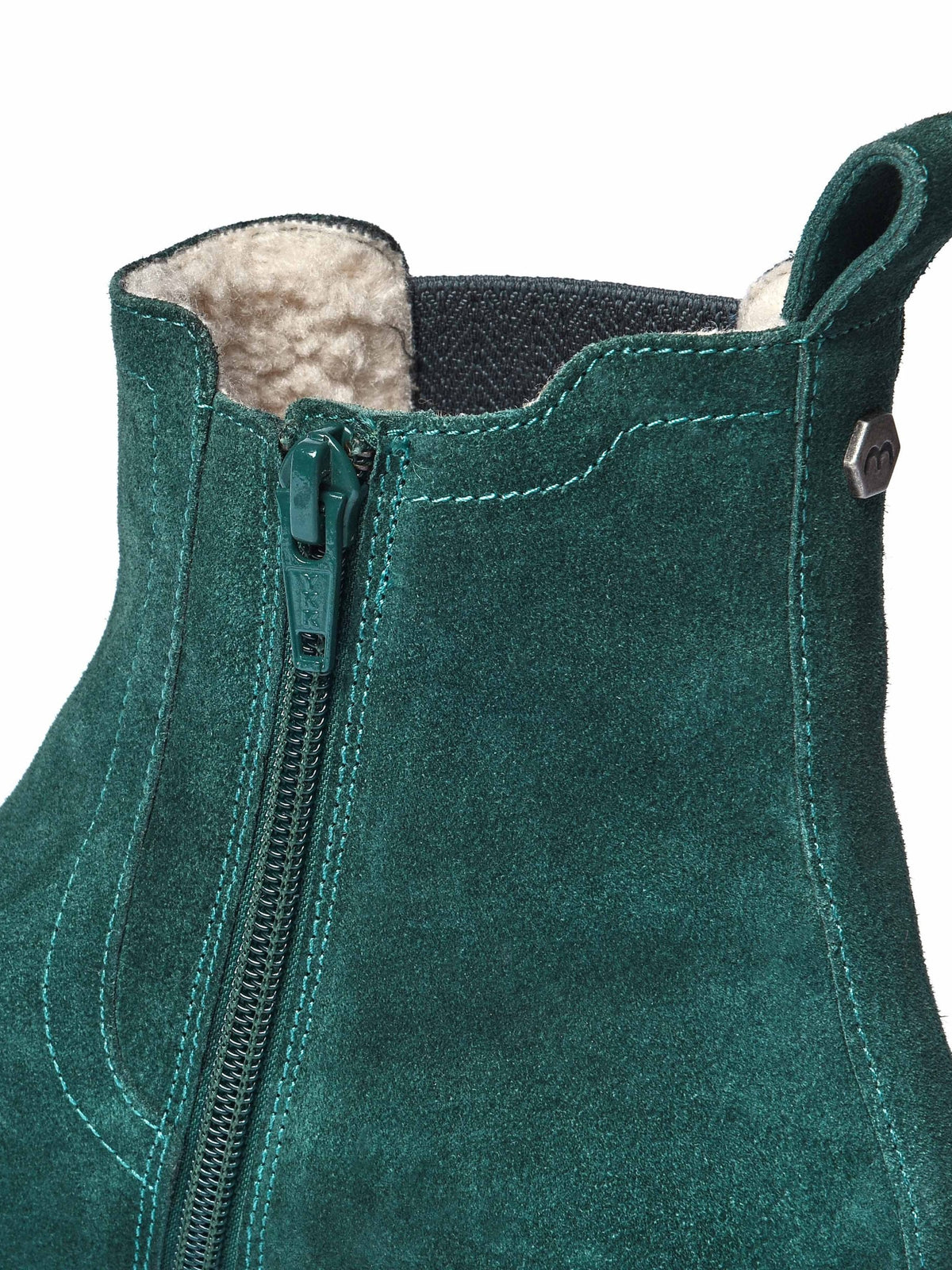 Green leather ankle boots - KOS PINE GREEN SUEDE