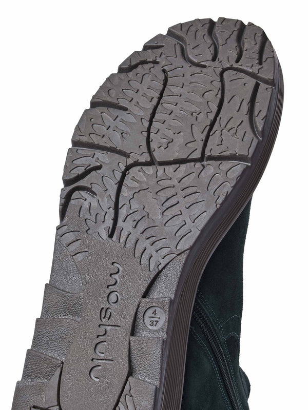 Green leather ankle boots - KOS PINE GREEN SUEDE