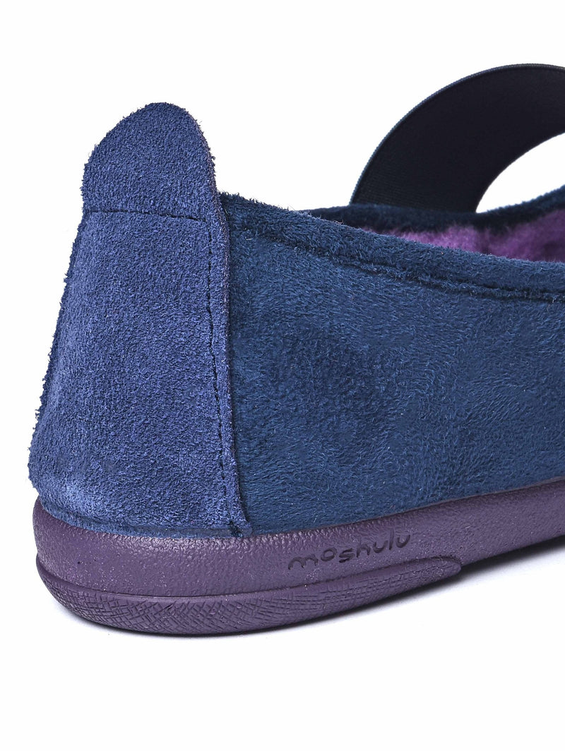Blue wide toed ballerina slipper - RISTRETTO INDIGO