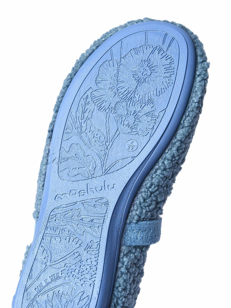 Blue boucle ballerina slipper - LUNGO DENIM