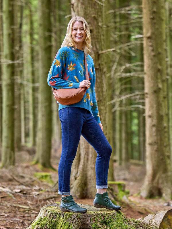 Green slouchy ankle boots - BOURBON 2 PINE GREEN