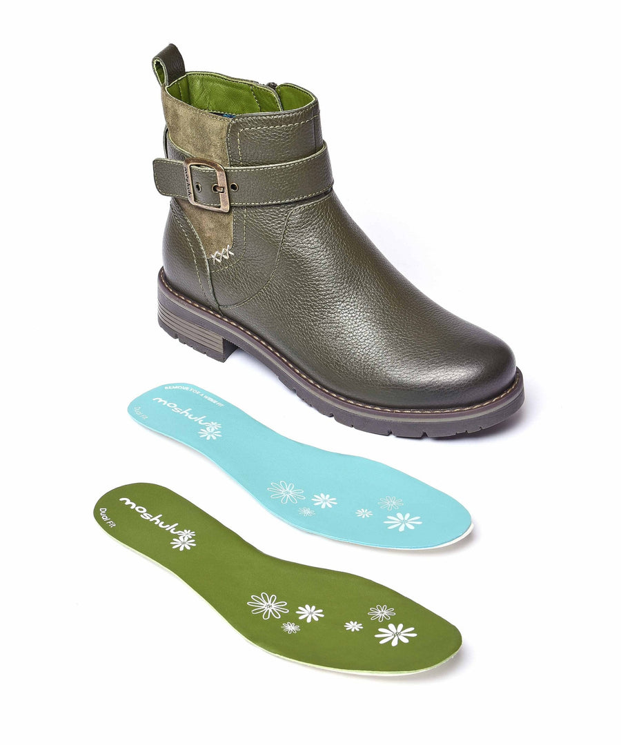 RIA OLIVE GREEN LEATHER