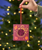 CHRISTMAS SOCK BOX FOR HER BAUBLE MORELLO CHERRY FLORAL