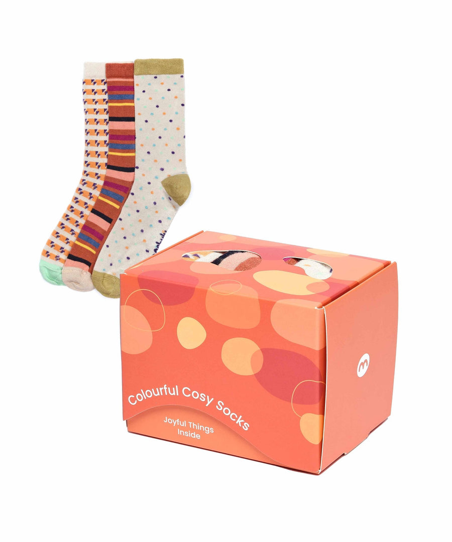 FRITILLARY SOCK BOX CREAM