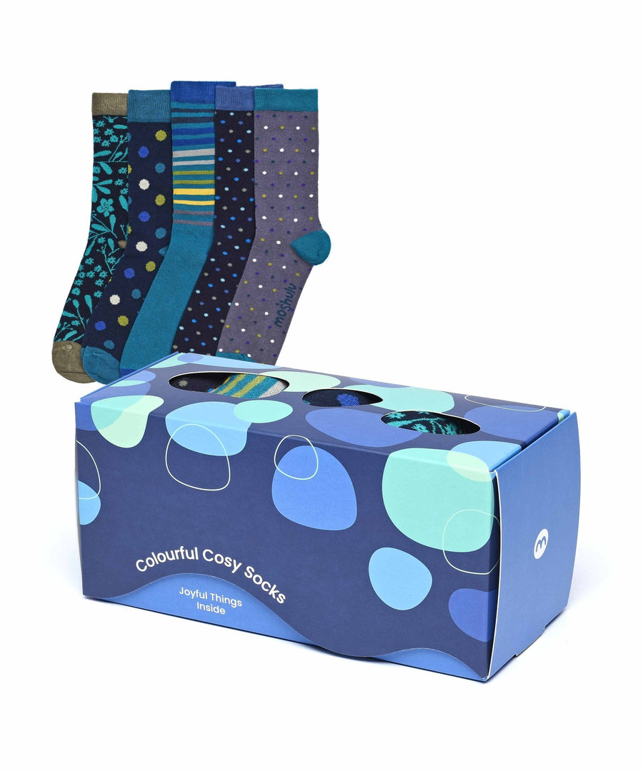 DAMSELFLY SOCK BOX INDIGO