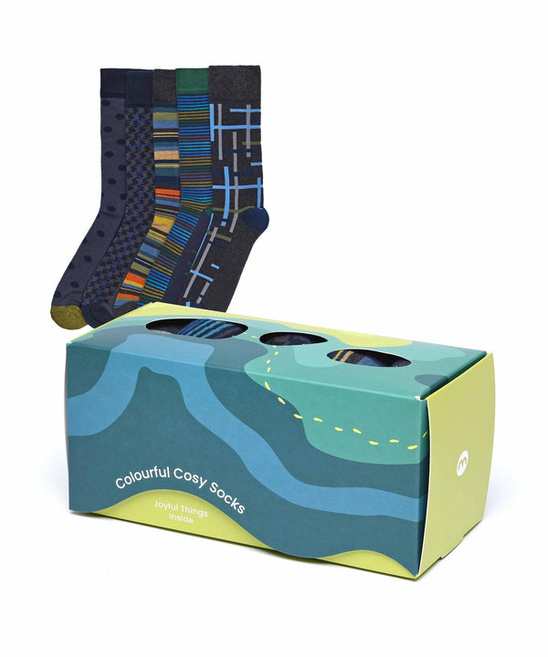 HILLSIDE SOCK BOX GREY MULTI