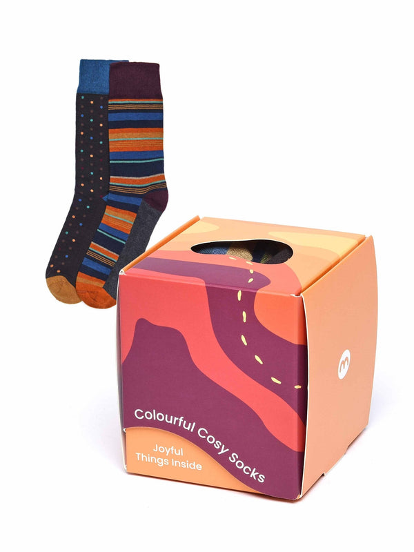 ROVE SOCK BOX BROWN MULTI