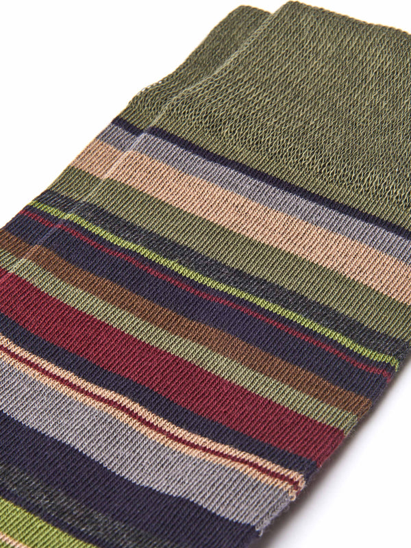 Green men's cotton-rich socks - JUGLANS OLIVE GREEN