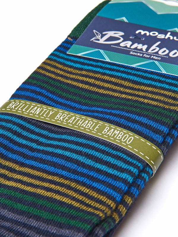 Multi CHRISTMAS SOCK BOX FOR HIM - CHRISTMAS SOCK BOX FOR HIM TREE NAVY MULTI STRIPE