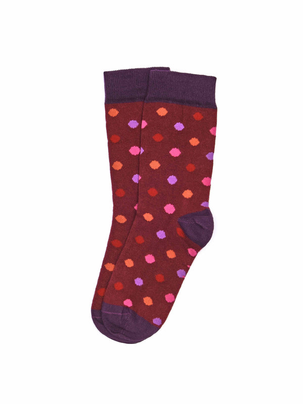 Multi CHRISTMAS SOCK BOX FOR HER - CHRISTMAS SOCK BOX FOR HER BAUBLE ZINFANDEL RED SPOT