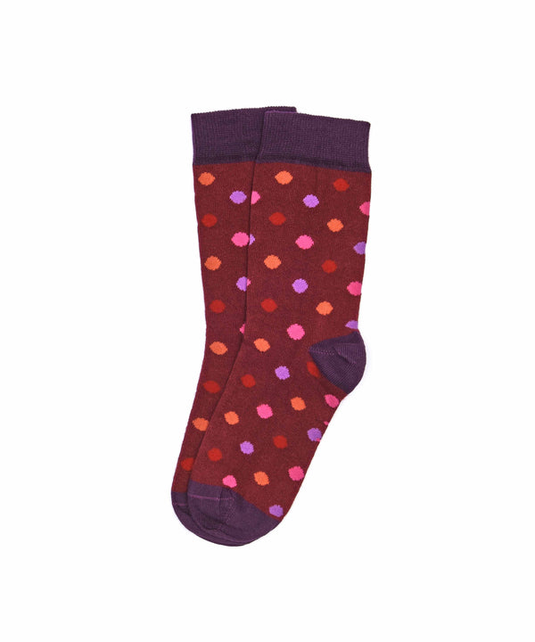 CHRISTMAS SOCK BOX FOR HER BAUBLE ZINFANDEL RED SPOT