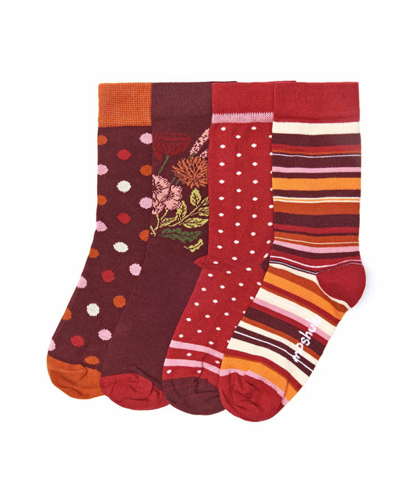 WILDFLOWER SOCK BOX CABERNET MULTI