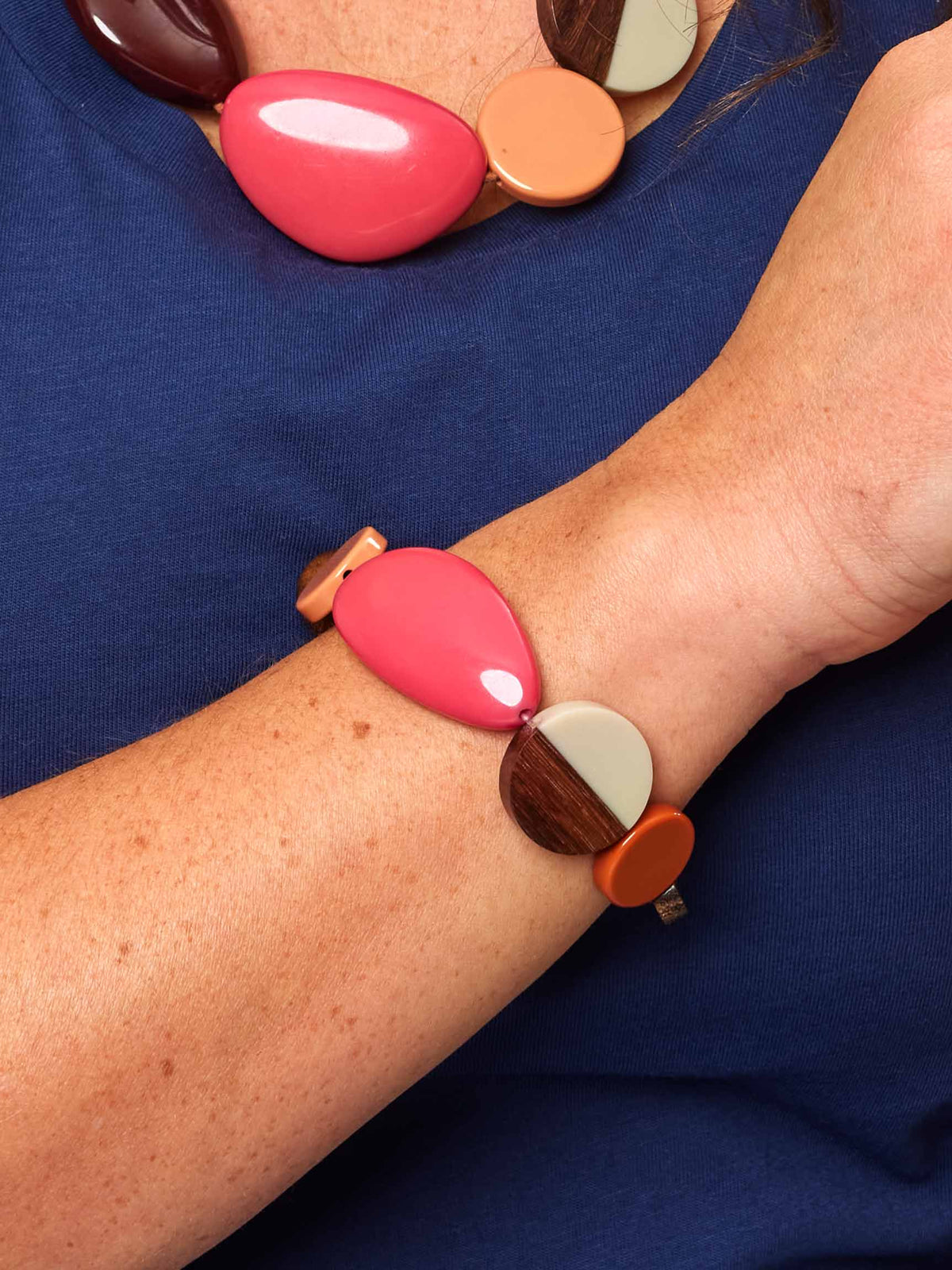 BALOCHI BRACELET RED EARTH TONES