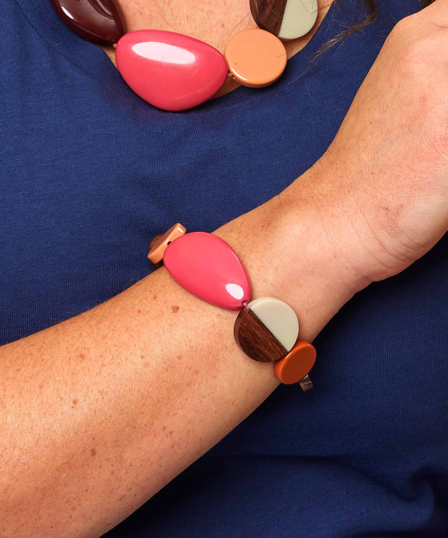 BALOCHI BRACELET RED EARTH TONES