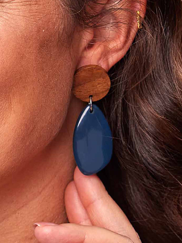 BALOCHI EARRINGS AEGEAN BLUE