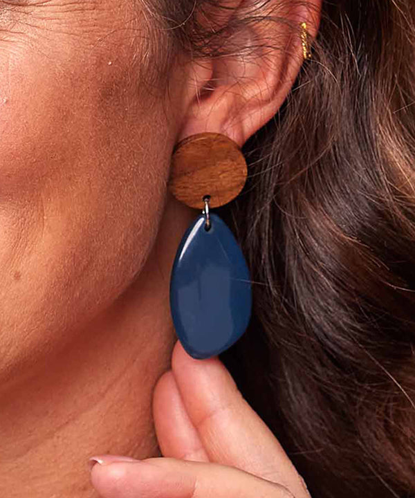 BALOCHI EARRINGS AEGEAN BLUE