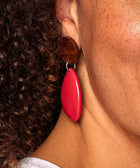 BALOCHI EARRINGS RHUBARB RED