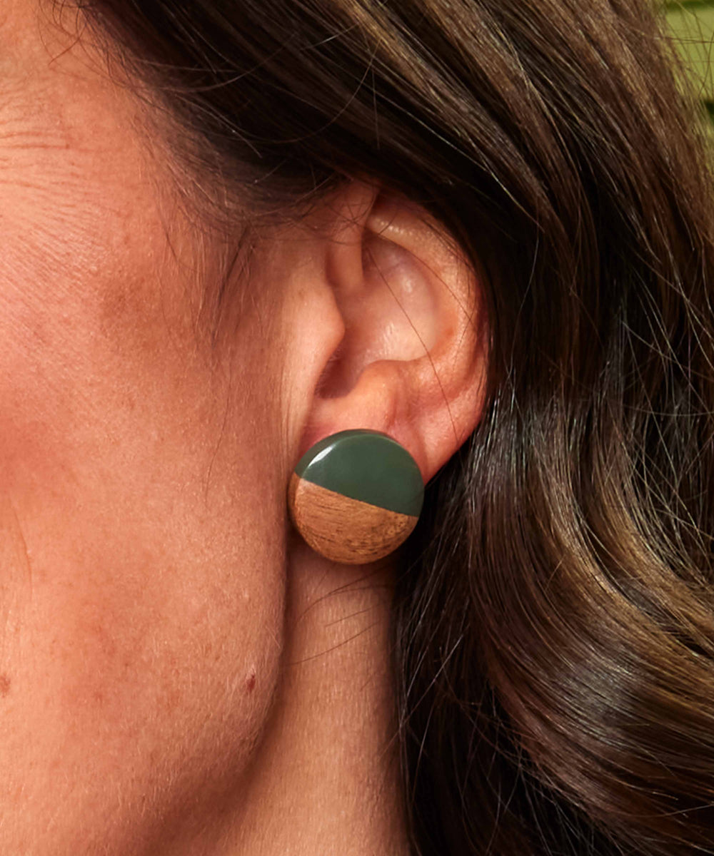 HAFEZ EARRINGS ATLANTIS GREEN
