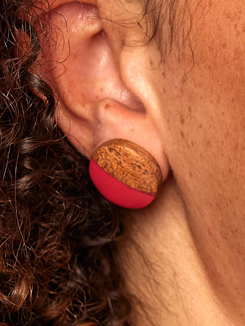 HAFEZ EARRINGS RHUBARB RED