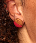 HAFEZ EARRINGS RHUBARB RED