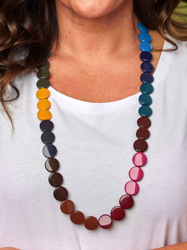 HANZALA NECKLACE TONAL RAINBOW